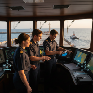 Bridge team coordination with pilots