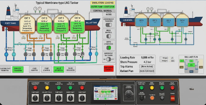 Liquefied Natural Gas (LNG) Tanker Cargo & Ballast Handling Simulator